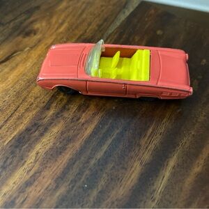 Vintage Husky NO 8 Ford Thunderbird Convertible Pink Exterior Yellow Interior